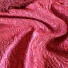 Țesatura Brocart  - design floral usor  reliefat, Roșu și contur discret cu fir negru - imagine 6