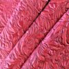 Țesatura Brocart  - design floral usor  reliefat, Roșu și contur discret cu fir negru - imagine 7