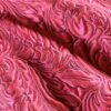 Țesatura Brocart  - design floral usor  reliefat, Roșu și contur discret cu fir negru - imagine 4