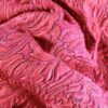 Țesatura Brocart  - design floral usor  reliefat, Roșu și contur discret cu fir negru - imagine 5