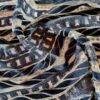 Tesatura premium, Dantela brodata cu aplicații de catifea neagra, fir auriu și paiete, pe suport de tulle delicat nude - imagine 7