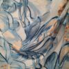 Țesătură premium, Dantela brodata cu flori mari Bleu pe tulle delicat Bleu - imagine 3