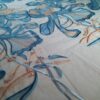 Țesătură premium, Dantela brodata cu flori mari Bleu pe tulle delicat Bleu - imagine 6