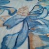 Țesătură premium, Dantela brodata cu flori mari Bleu pe tulle delicat Bleu - imagine 7
