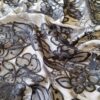 Țesătură premium, Dantela brodata pe suport Chantilly negru - imagine 2