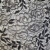 Tesatura premium - Dantela fina Chantilly , model floral cu inserție de fir lurex , Negru - imagine 2