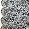 Tesatura premium - Dantela fina Chantilly , model floral cu inserție de fir lurex , Negru - imagine 6