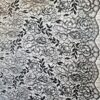 Tesatura premium - Dantela fina Chantilly , model floral cu inserție de fir lurex , Negru