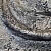 Tesatura premium - Dantela fina Chantilly , model floral cu inserție de fir lurex , Negru - imagine 5