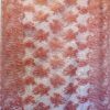 Tesatura premium - Dantela Chantilly design floral cu insertii de lurex, Roșu Auriu - imagine 2