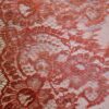Tesatura premium - Dantela Chantilly design floral cu insertii de lurex, Roșu Auriu - imagine 11