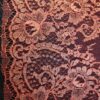 Tesatura premium - Dantela Chantilly design floral cu insertii de lurex, Roșu Auriu - imagine 4