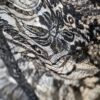 Tesatura premium - Dantela fina Chantilly cu design floral , Negru - imagine 5