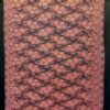 Dantelă Chantilly - design floral cu bordură laterala,  Roz coral cu fir metalizat - imagine 8