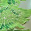 Dantela spartă - model exotic cu frunze filodendron, Verde - imagine 6