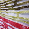 Dantela premium, bogat brodata cu fir și paiete translucide pe suport de tulle delicat Crem, Roșu si nuanțe de Verde - imagine 6