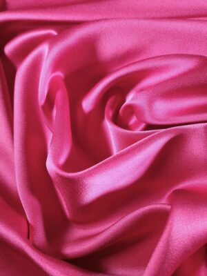 Țesătură uni naturala  - dublu crepe cu față dublă , Cyclamen trandafiriu