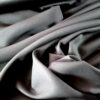 Țesătură uni naturala  - dublu crepe cu față dublă mată - satinată, Negru - imagine 3