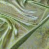Tesatura dublu crepe satinata cu design animal print, Verde Galben - imagine 4