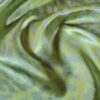Tesatura dublu crepe satinata cu design animal print, Verde Galben - imagine 7