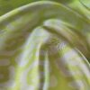 Tesatura dublu crepe satinata cu design animal print, Verde Galben - imagine 8