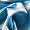 Tesatura duchesse naturala elastica - design uni, Bleu - imagine 5