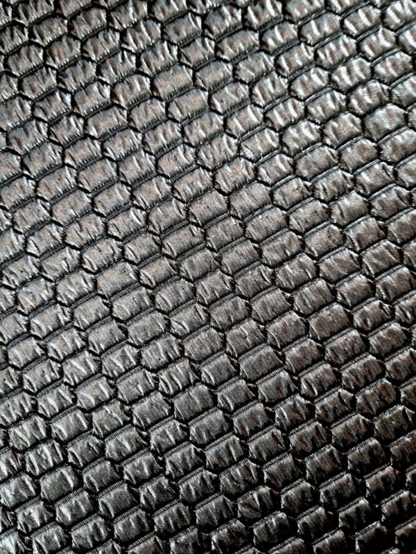 Tesatura jacquard tip matlase - aspect umed, Negru - imagine 4