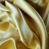 Tesatura din matase naturala satinată  - design uni   Galben mustar - imagine 3