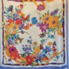 Tesatura twill din matase naturala - tip panou cu design floral,  Multicolor
