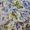 Tesatura cu broderie 3D, pe suport de tulle  - design floral, Albastru / Ivoire / Verde - imagine 6