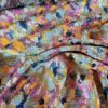 Tesatura bogata brodata cu paiete pe toată suprafața - design floral, Multicolor pastel - imagine 10