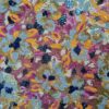Tesatura bogata brodata cu paiete pe toată suprafața - design floral, Multicolor pastel - imagine 6