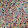Tesatura bogata brodata cu paiete pe toată suprafața - design floral, Multicolor pastel - imagine 7