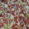 Tesatura bogata cu broderie pe toată suprafața si paiete pe suport de tulle - design floral, Cyclamen / Verde / Cupru - imagine 2