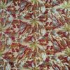 Tesatura bogata cu broderie pe toată suprafața si paiete pe suport de tulle - design floral, Cyclamen / Verde / Cupru