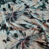 Tesatura bogata cu broderie pe toată suprafața si paiete pe suport de tulle - design floral, Verde / Crem deschis - imagine 5