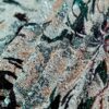 Tesatura bogata cu broderie pe toată suprafața si paiete pe suport de tulle - design floral, Verde / Crem deschis - imagine 9