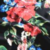 Tesatura crepe de Chine din matase naturală - design floral, Negru / Rosu / Verde / Roz / Albastru - imagine 11