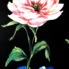 Tesatura crepe de Chine din matase naturală - design floral, Negru / Rosu / Verde / Roz / Albastru - imagine 7