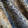 Tesatura Jacquard din fibre naturale - tip panou, design uni royal, Negru / Auriu - imagine 7