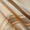 Tesatura fină din matase naturala - tip panou design uni cu inserție discreta de fir lurex , Galben pai / Auriu - imagine 8