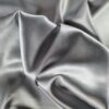 Tesatura din matase naturala satinata - design uni, Gri - imagine 5