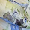 Tesatura Organza din matase naturala imprimată cu flori albastre, pe fond ivoire - imagine 10