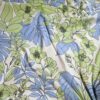 Tesatura din bumbac - popline  cu imprimeu floral, Verde / Bleu / Ivoire - imagine 2