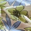 Tesatura din bumbac - popline  cu imprimeu floral, Verde / Bleu / Ivoire - imagine 4