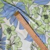 Tesatura din bumbac - popline  cu imprimeu floral, Verde / Bleu / Ivoire - imagine 7