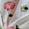 Tesatura tip Tafta cu imprimeu floral dimensionat și buline pe fond Ivoire - imagine 8