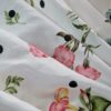 Tesatura tip Tafta cu imprimeu floral dimensionat și buline pe fond Ivoire - imagine 7