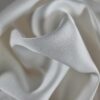 Tesatura triplu voal  - crepe uni cu fata dublă - satinata - mata, Alb fildeș - imagine 4