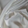 Tesatura triplu voal  - crepe uni cu fata dublă - satinata - mata, Alb fildeș - imagine 5